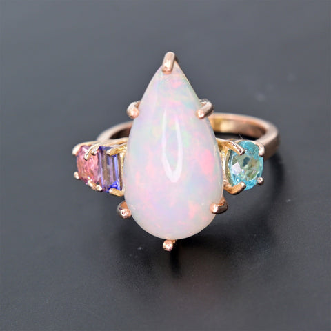 Opal Iceberg 14k Gold Gemstone Ring