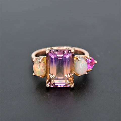 Bolivian Sunset 14k Gold Gemstone Ring