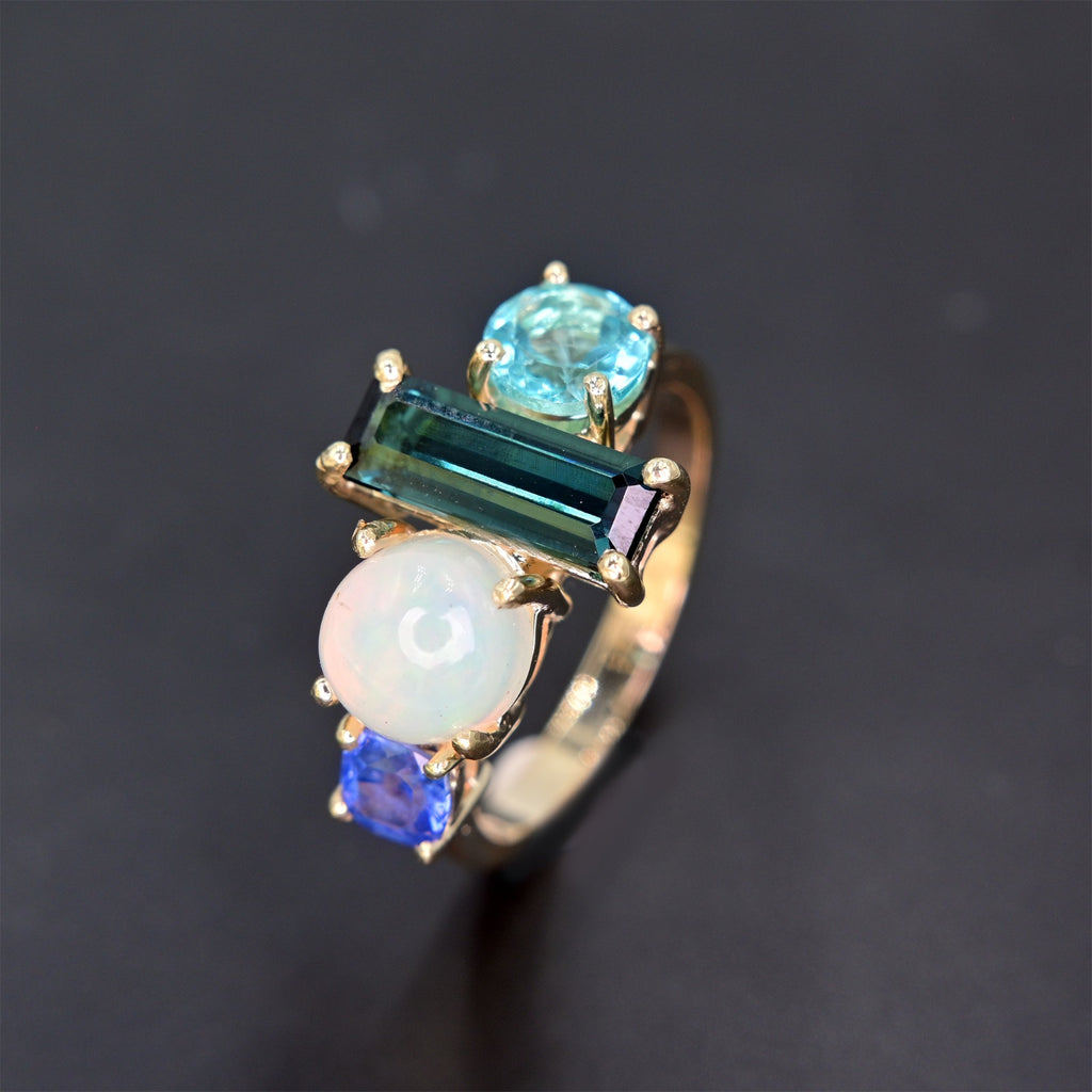 Almafi Coast 14k Gold Gemstone Ring